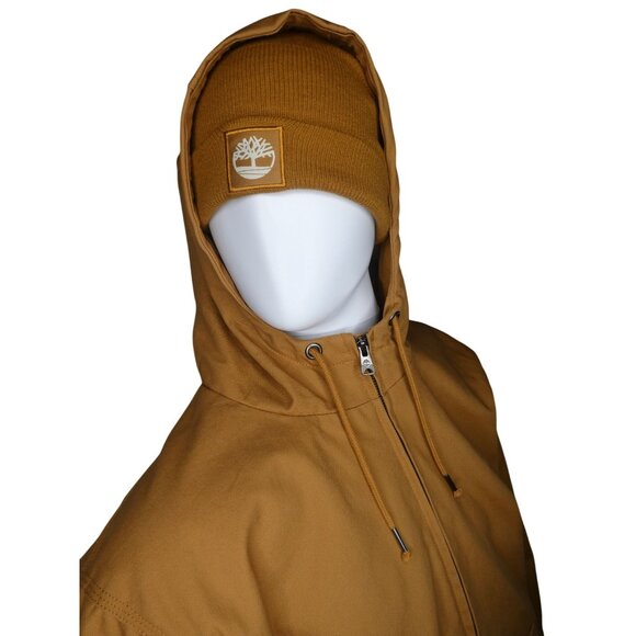 Timberland Men's Insulated Canvas Hooded Bomber Jacket Size XXL - Picture 3 of 14